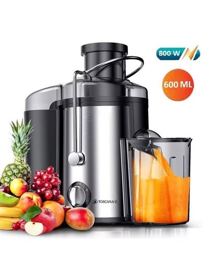 Buy Electric fruit and vegetable juicer with a power of 800 watts and a capacity of 600 ml in Saudi Arabia