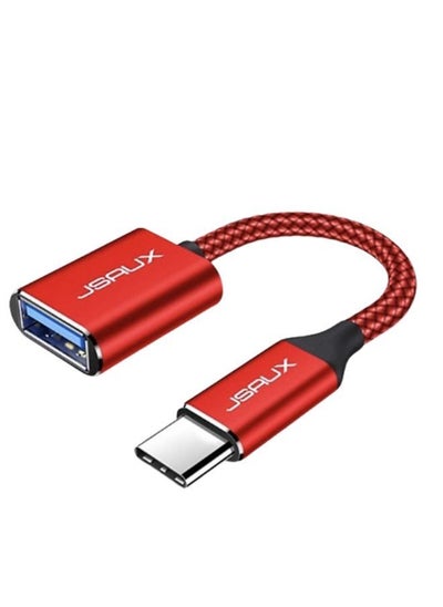 Buy JSAUX Usb C To Usb A OTG Adapter .16M - RED in Egypt