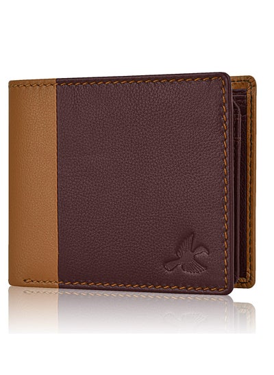 Buy Joseph RFID Blocking Leather Wallet for Men, Brown, Two-Fold Wallet in UAE