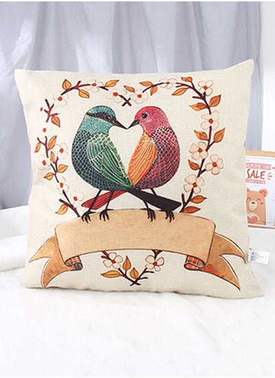 Buy Printed Best Throw Pillow Multicolour in UAE