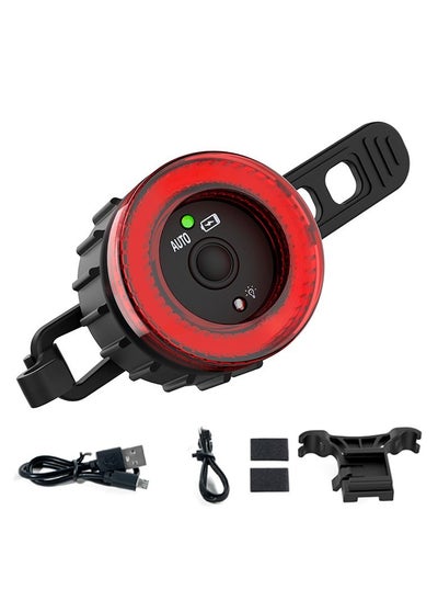 Buy Super Bike Light LED IP5 Waterproof USB Charging Taillight Cycling Flashlight Auto Brake Sensing Smart Rear Light in Saudi Arabia