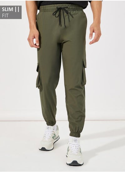 Buy Slim Fit Cargo Joggers with Elasticated Hem in Saudi Arabia