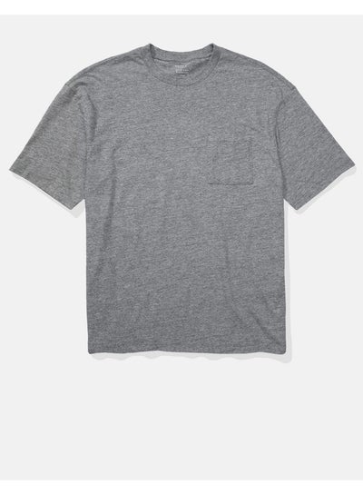 اشتري AE Oversized Heather Cotton Slub Pocket T-Shirt في السعودية