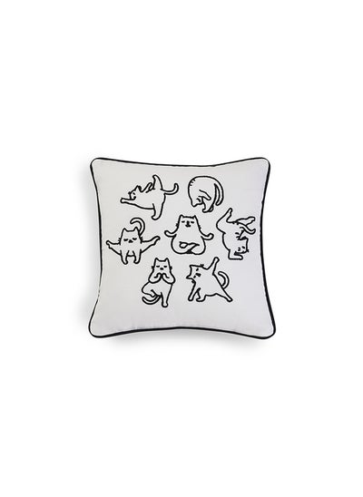 اشتري Kitty Filled Cushion 40X40Cm - Black في الامارات