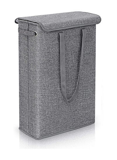 Buy Slim and Portable Laundry Hamper with Handles Collapsible Laundry Basket for Clothes Thin Dirty Laundry Hamper Basket Home Corner Bin in Saudi Arabia