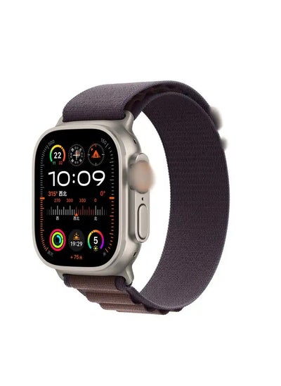 اشتري حزام ساعة Alpine Loop الرياضي من النايلون لساعة Apple Watch Ultra 2 / Ultra بعرض 49 مم / 45 مم / 44 مم / 42 مم - اللون: اللون النيلي. في الامارات