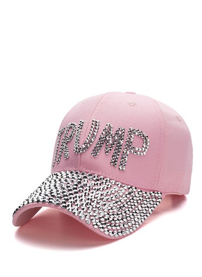 Buy Rhinestone Denim Baseball Cap – Distressed USA Flag Adjustable Hat, Unisex in UAE