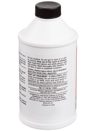 Buy Genuine Ford Fluid Pm-1-C High Performance Dot-3 Motor Vehicle Brake Fluid - 12 Oz. in UAE