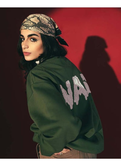 اشتري nas-unisex-oversized-crew-neck-sweatshirt-olive-1 في مصر