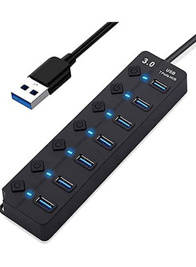 اشتري 7-Port USB 3.0 Hub with Individual Power Switches and Lights في الامارات