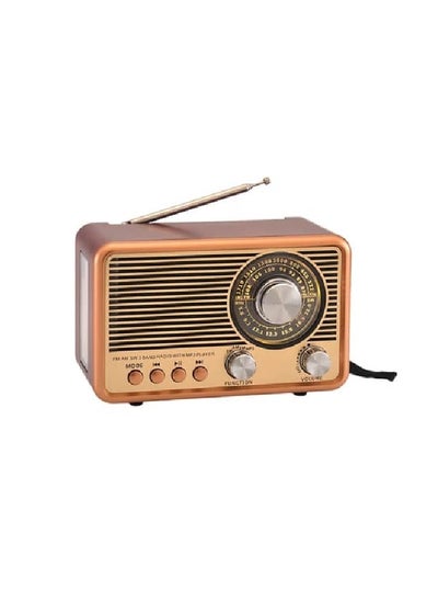 اشتري Rechargeable antique radio with bluetooth speaker and side torch في السعودية