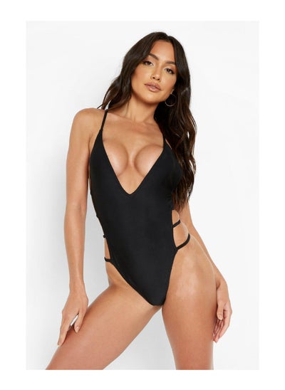 اشتري Plunge Front Side Strap Swimsuit في الامارات