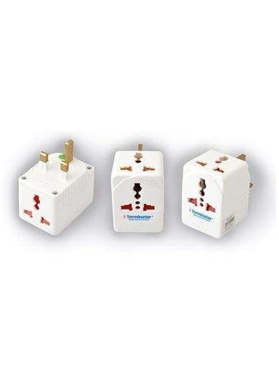 Buy 3-Way Universal Multi Plug Socket Adapter Multicolour in UAE