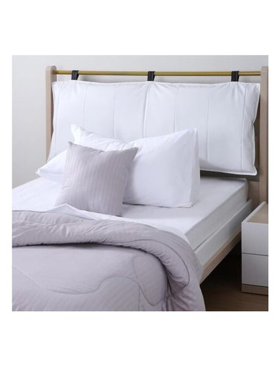 Buy Home Basic Stripe Roll Comforter Light 135X220 Grey in UAE