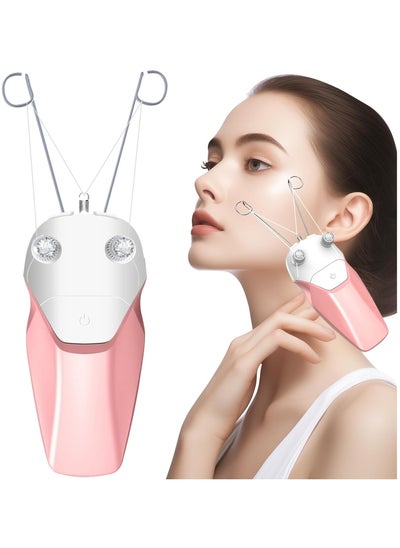 اشتري Facial Threading Hair Removal for Women, USB Rechargeable Electric Hair Removal Device - Threading Epilator Face Razors for Women, Chin, Lipo, Arms, Legs, Cotton Thread Included في السعودية