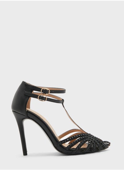 اشتري Diamante T-Bar Ankle Strap  Sandal في الامارات