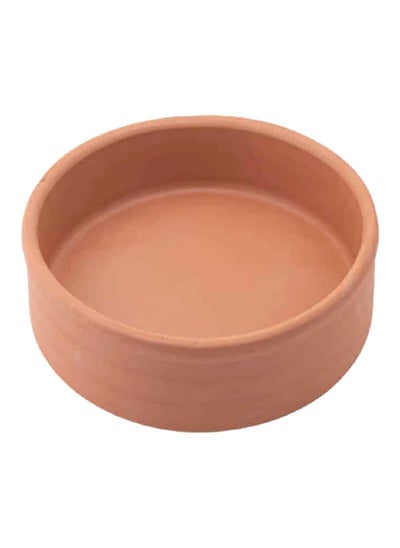 Buy Round Shape Heat Resistant Full Natural Clay Pot Brown 8 x 33 x 33 cm EL-20 in Saudi Arabia