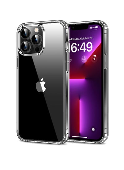 Buy Case for iPhone 13 Pro Max Crystal Clear,  [Anti-Yellowing] Anti-Scratch Transparent Hard Back and Soft Edge [Military Grade Drop Protection] Shockproof Phone Cover (Clear) in Saudi Arabia