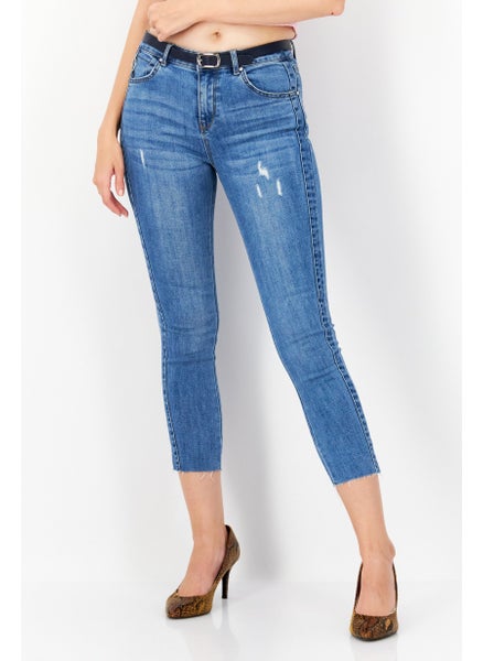 اشتري Women Slim Fit Wash Stretchable Denim, Blue في السعودية