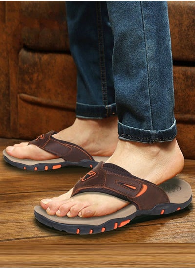 Buy Flip-Flops Men's Slippers Summer Large Size 40-45 Outer Wear Men Sandals in UAE