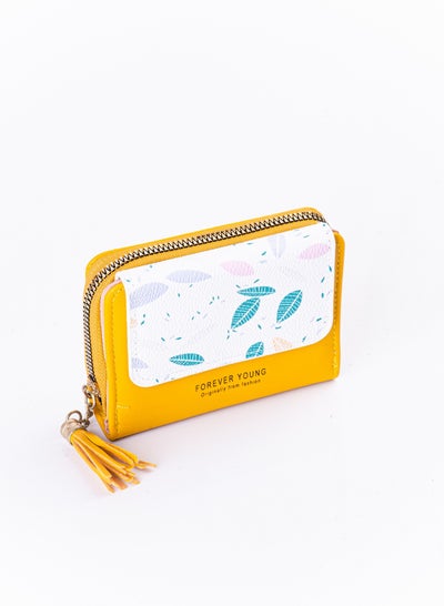 Buy Color Printing Wallet Gorgeous Shape - Yellow LT-32 in Egypt