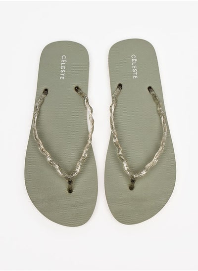 Buy Women's Textured Flip Flops in UAE