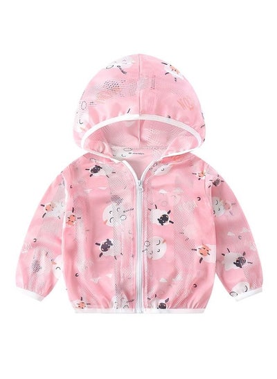 Buy Baby/Kids Print Hooded Sun Protection Jacket, Lightweight Breathable UV Protection in UAE