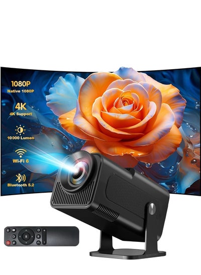 Buy 4K Mini Projector with Android TV 11.0: Native 1080P, Auto Keystone, and 180-Degree Rotation in UAE