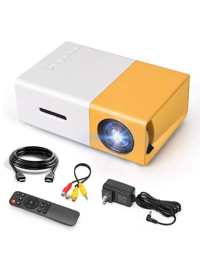 Buy Borrego Mini Portable Led Projector 400 Lumens 720p/1080p Projection Machine HD AV TF Card Slot With Remote Controller in UAE
