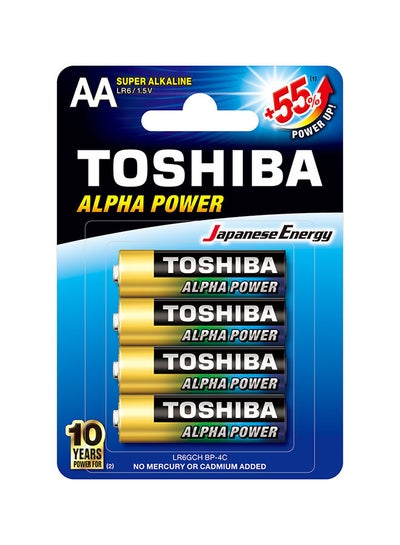 Buy Alpha Power LR6 Battery 4 Pieces in UAE