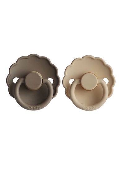 Buy Pack Of 2 Moon Phase Latex Baby Pacifier 0-6M, Croissant/Portobello - Size 1 in Saudi Arabia