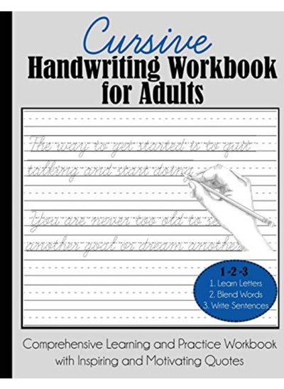 Buy Cursive Handwriting Workbook for Adults: Comprehensive Learning and Practice Workbook with Inspiring in UAE