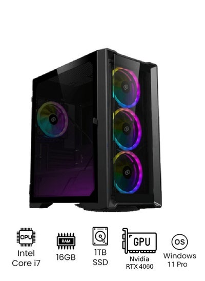 اشتري PC Gaming With Intel Core i7-12700F Processor/16GB RAM/1TB SSD/NVIDIA GeForce RTX 4060 TI 8GB/Windows 11 Pro/ في السعودية