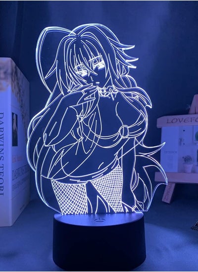 Buy pretty Newest Anime High School DxD Figure 3D Light Child GirlsHigh School DxD Multicolor Night Lights Birthday Gift Room 3D Lamp Manga Present Manga Anime High School DxD Kids Room Decor in UAE