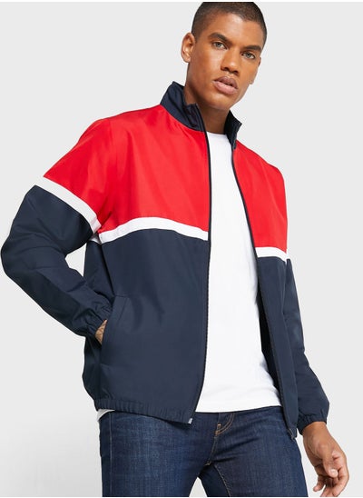 Buy Colour Block Wind Breaker Jacket in Saudi Arabia