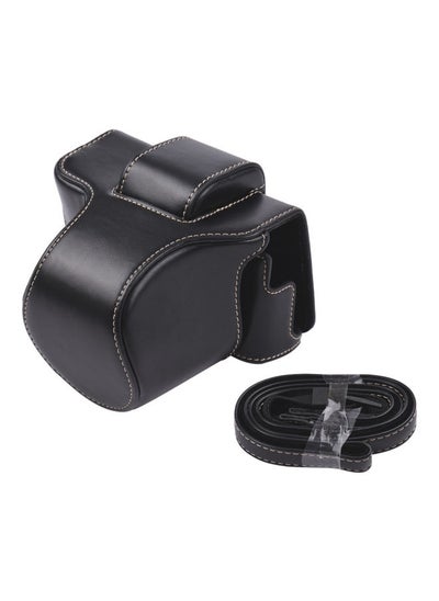 Buy Vintage Camera Case With Shoulder Strap For Fujifilm XT200 Black in UAE