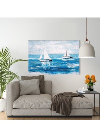 Buy Canvas Wall Art, Abstract Framed Portrait of Sailing Boats in Egypt