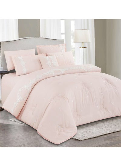 Buy 7-Piece Lace Embroidery Comforter Set,Lisa-014 in Saudi Arabia