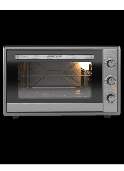 Buy General Goldin 60 Lt Electrical Toaster Oven, 6 MultiFunctions, 60x49cm, 2100 Wat, Double Glass, Up & Down Heating, Mechanical Timer, Internal Light, Deep Tray & Stand Included in Saudi Arabia