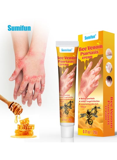 Buy Bee Venom Psoriasis Cream, New Zealand Bee Venom Professional Psoriasis Cream For Itchy Skin Fast Relief Cream For Face And Body, Soothing And Moisturizing Psoriasis Cream 20G in UAE