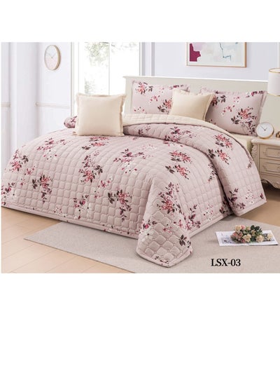 Buy Single comforter set, 6-piece polyester comforter, size 240x220 cm LSX-03 in Saudi Arabia