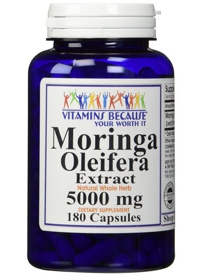 Buy Moringa Oleifera 5000mg 180 Capsules (1) in UAE