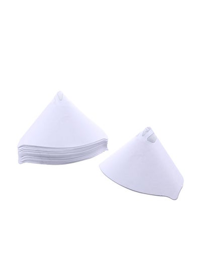 Buy 50-Piece Paint Coating Filter Paper White 13.6centimeter in Saudi Arabia