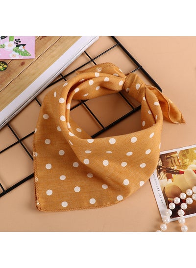 اشتري Korean Fashion Kids Cotton Bandana ScarfWave Dot Turmeric Wave Dot Turmeric في الامارات