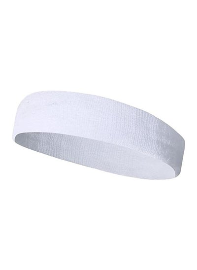 Buy White Unisex Headbands Cotton Terry Sweatband for Sports Yoga Fitness Exercises Moisture Wicking Sweat Absorbing Headband Exercise Moisture in Egypt