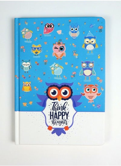 Buy Notebook Hard Cover Owl Baby Blue in Egypt