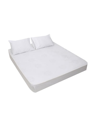 Buy MEHALLA Fitted Sheet Set - Square Sateen  - Single White in Egypt