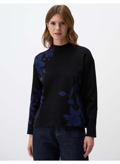 Buy Crew-Neck Floral Patterned Sweater in Egypt