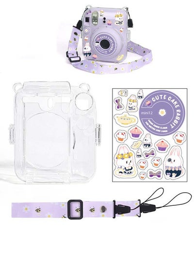 Buy Protective Clear Case Hard Case For Fujifilm Instax Mini 12 Instant Camera With Adjustable Strap  Clear in Saudi Arabia