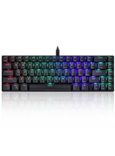 Buy Motospeed CK67 67 Keys Wired Mechanical Keyboard ABS Keycap Kailh Red Switches Black in UAE